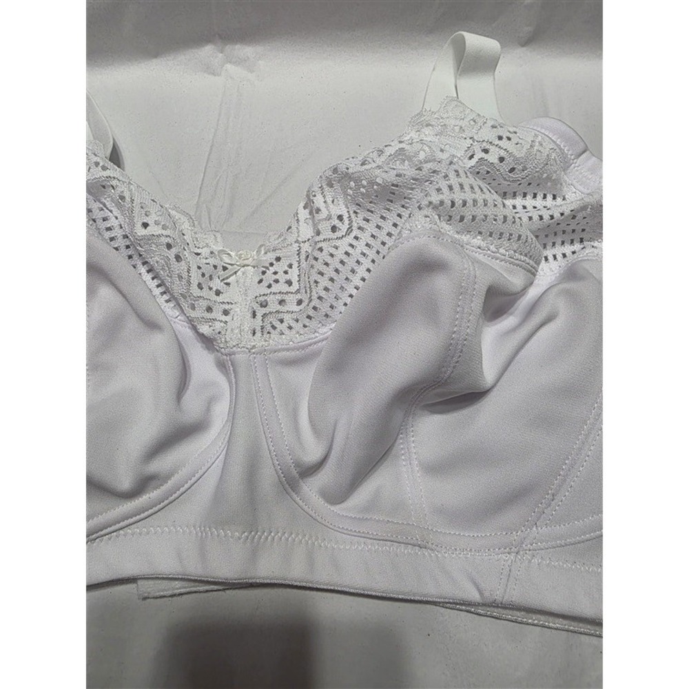 NWOT Glamorise 46D Comfort Lift Wireless Bra 1103 Bra White 132297 - Picture 3 of 4